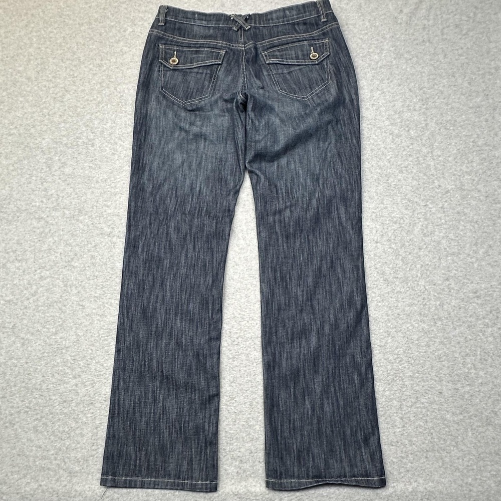 DKNY Jeans So-Low-Lita Jeans Womens 8 32x31 Bootcut Stretch Dark Wash‎ Denim
